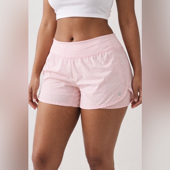 lululemon athletica Pants - Lululemon Womens Hotty Hot Running
Shorts Pink Athletic Gym Lined Size 10